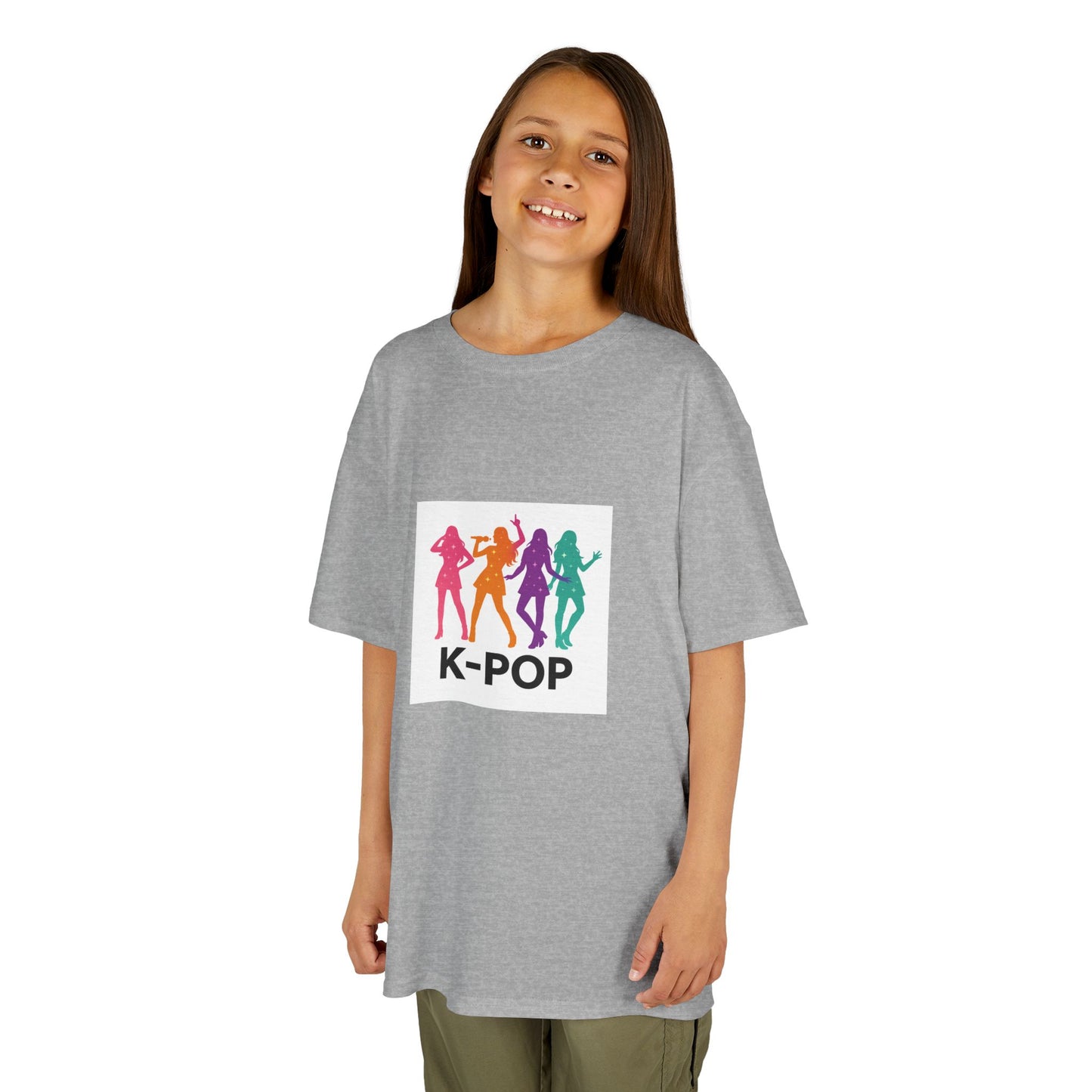K-Pop Kids Tee, Fun Youth Shirt, Colorful Graphic Tee, Trendy Kids Apparel, Perfect Gift for Music Lovers