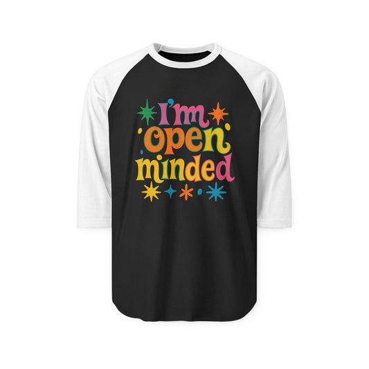 Open-Minded Unisex Raglan Shirt - Fun Graphic