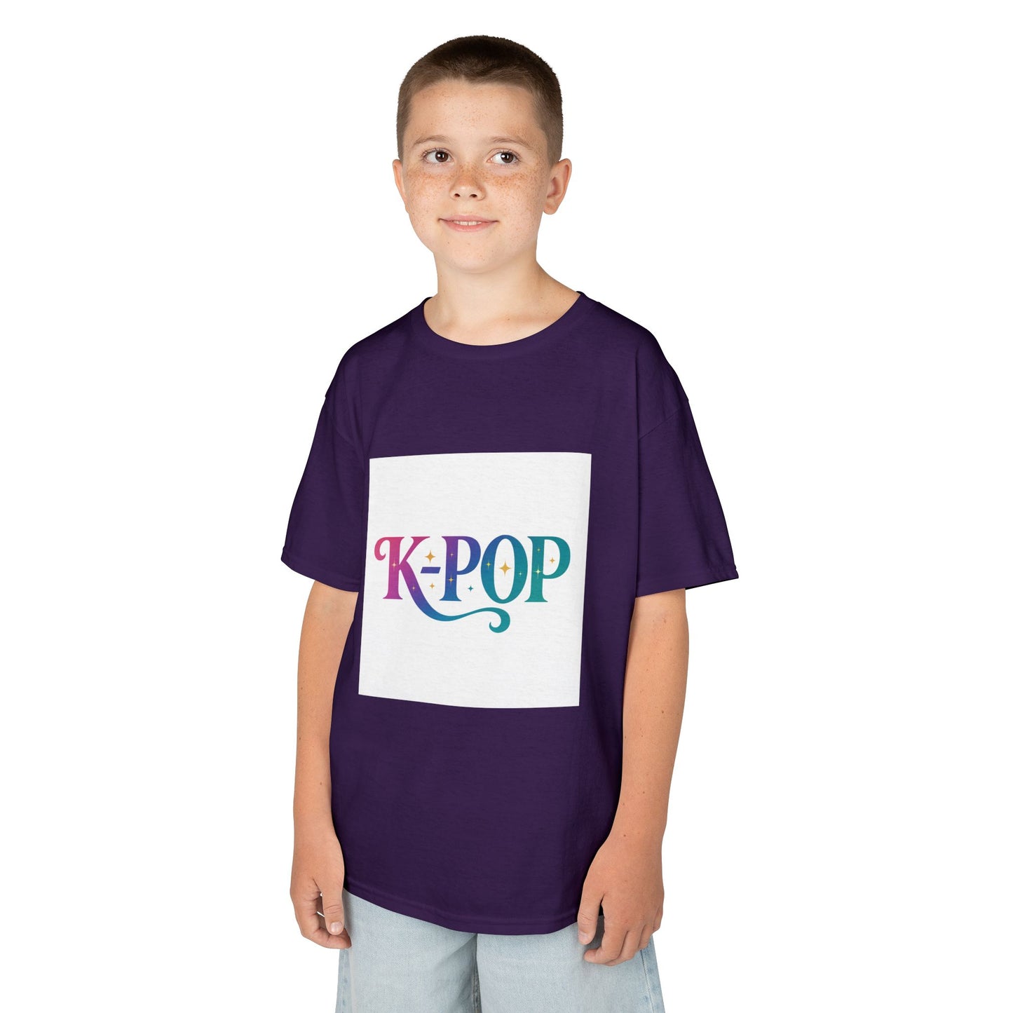 K-Pop Kids Cotton Tee, Perfect Gift for Young Fans, Birthday Present, Schoolwear, Casual Fashion, Music Lovers
