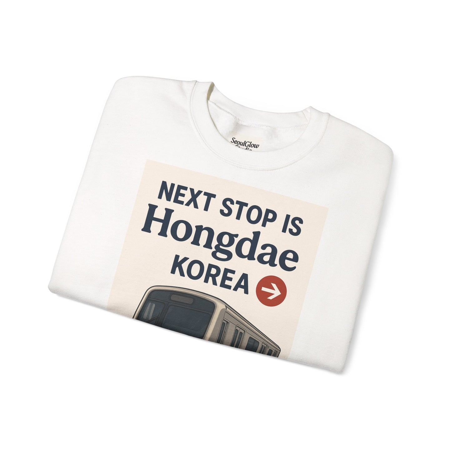 Hongdae Metro Sweatshirt, Seoul, Korea travel Unisex Crewneck, Perfect for Travelers, Urban Outfit, Gift for Transit Enthusiasts