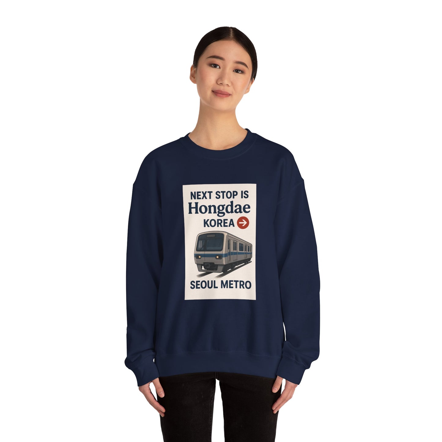 Travel Seoul Crewneck - Next Stop Hongdae