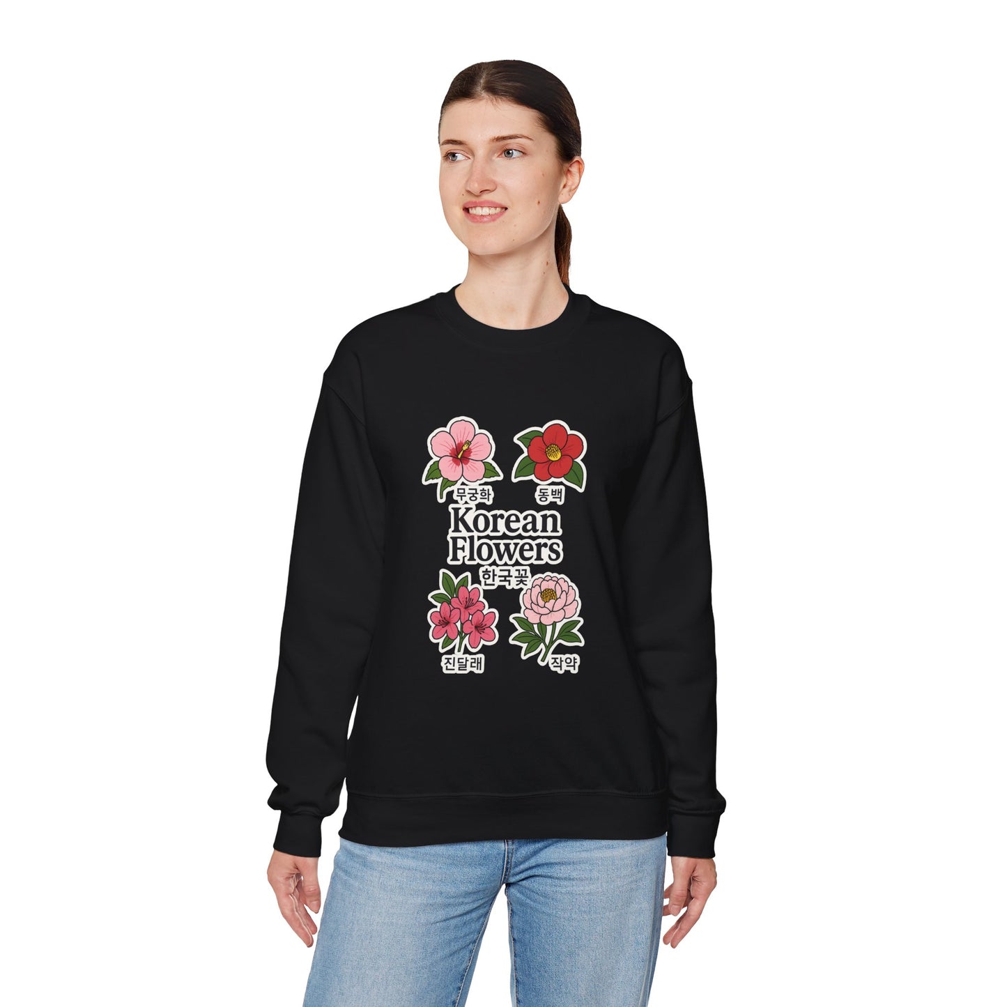 Korean Flowers Unisex Crewneck - Spring Wear