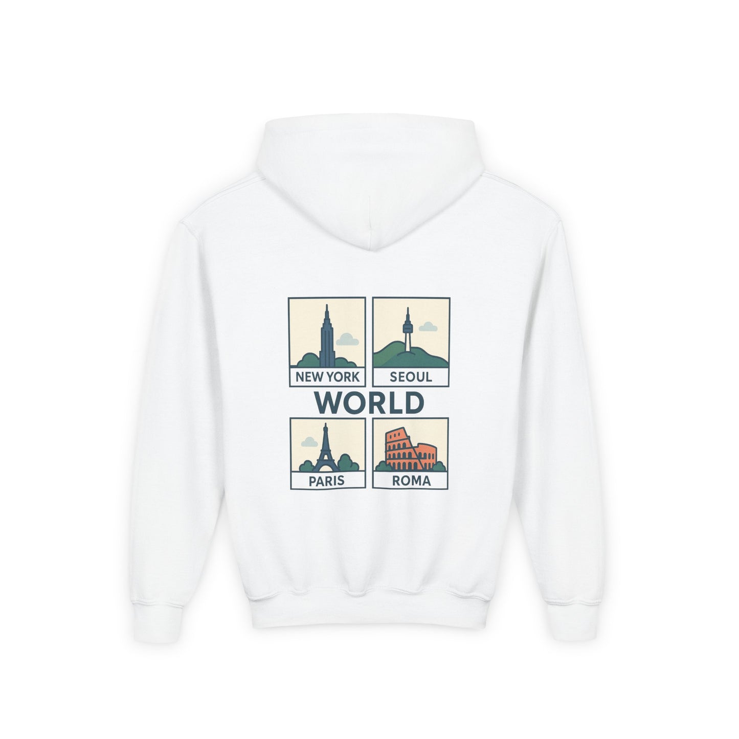 Seoul, World Cityscape Youth Hoodie - Travel Lovers Gift, Cozy Sweatshirt for Teens, Urban Fashion, Vacation Vibes, Gifts for Adventurers