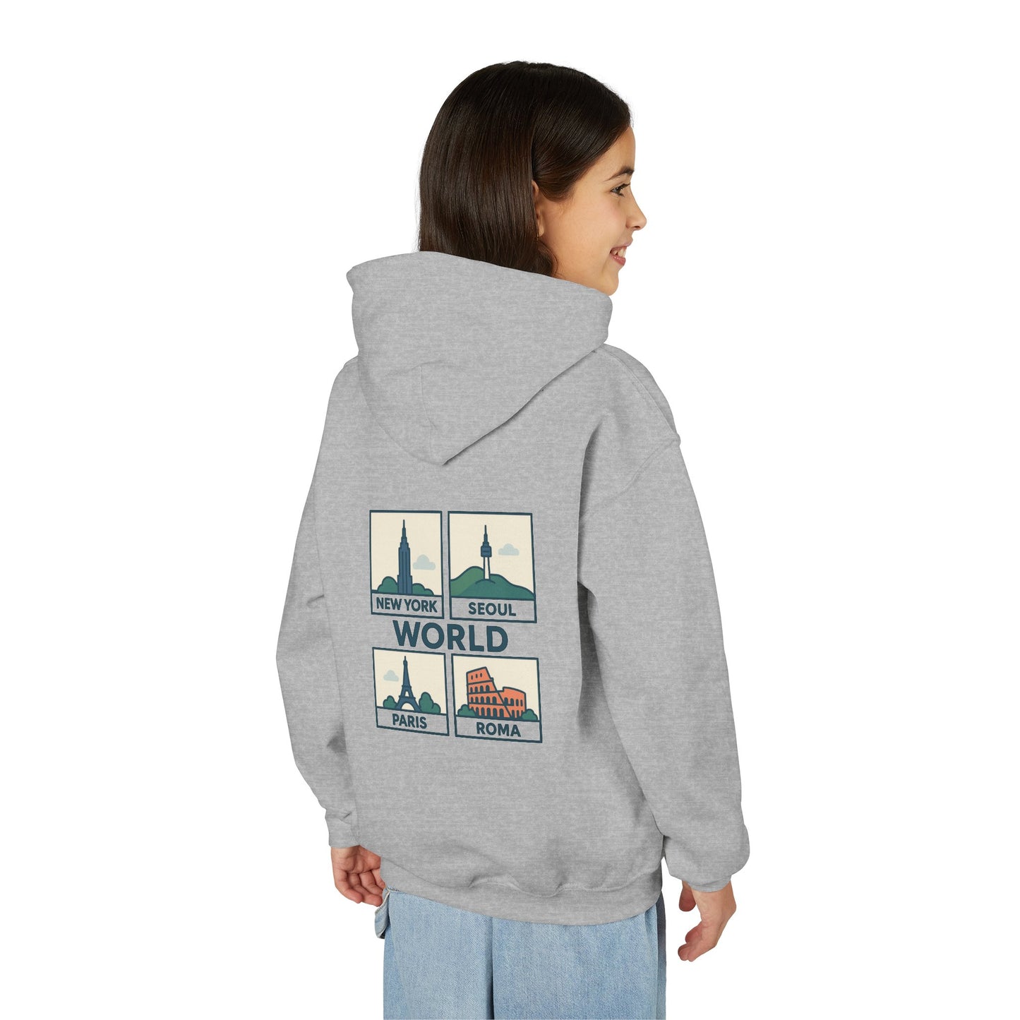 Seoul, World Cityscape Youth Hoodie - Travel Lovers Gift, Cozy Sweatshirt for Teens, Urban Fashion, Vacation Vibes, Gifts for Adventurers