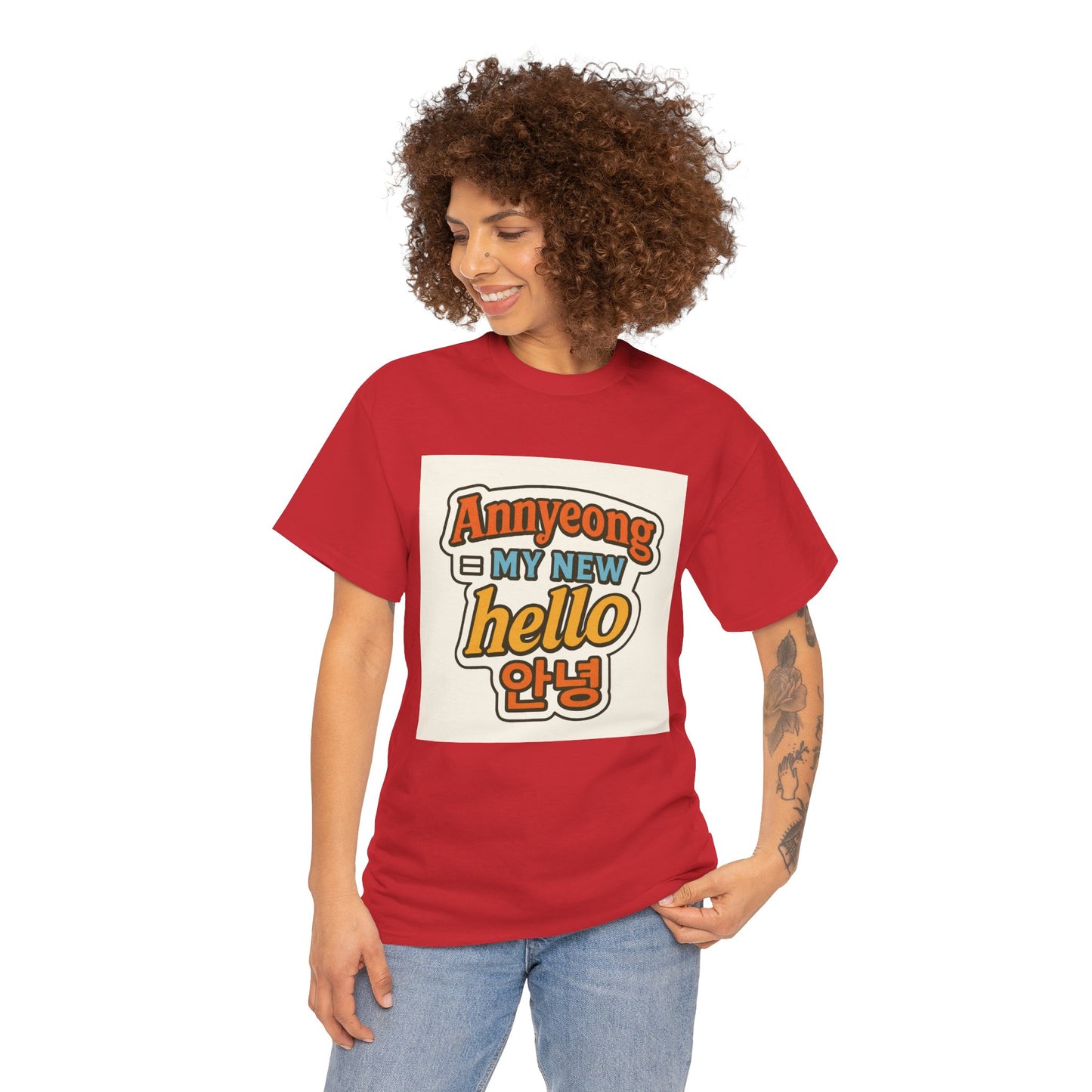 Annyeong!  Trendy Graphic Tee for Everyday Wear, Cute Unisex Tee, Perfect Gift for Friends, Stylish Casual Top, Korean-Inspired T-Shirt