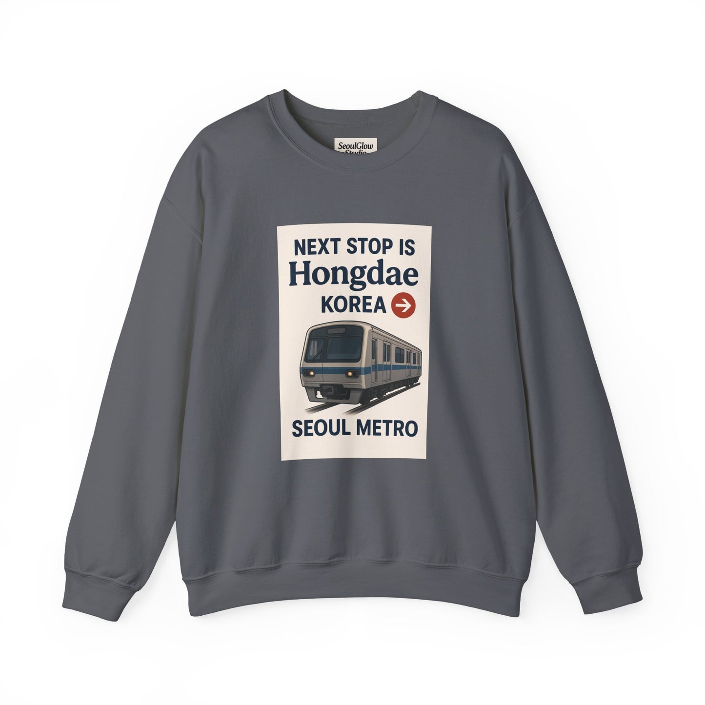 Travel Seoul Crewneck - Next Stop Hongdae