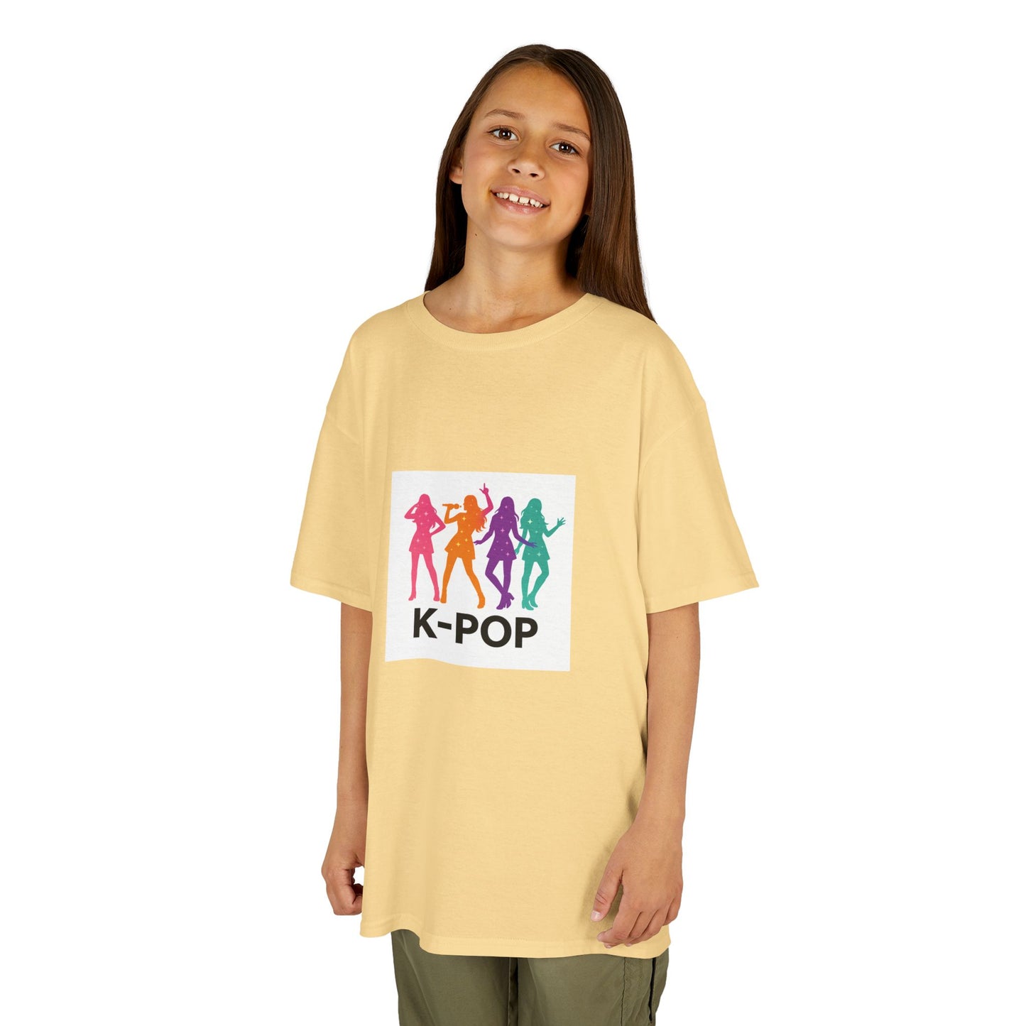 K-Pop Kids Tee, Fun Youth Shirt, Colorful Graphic Tee, Trendy Kids Apparel, Perfect Gift for Music Lovers