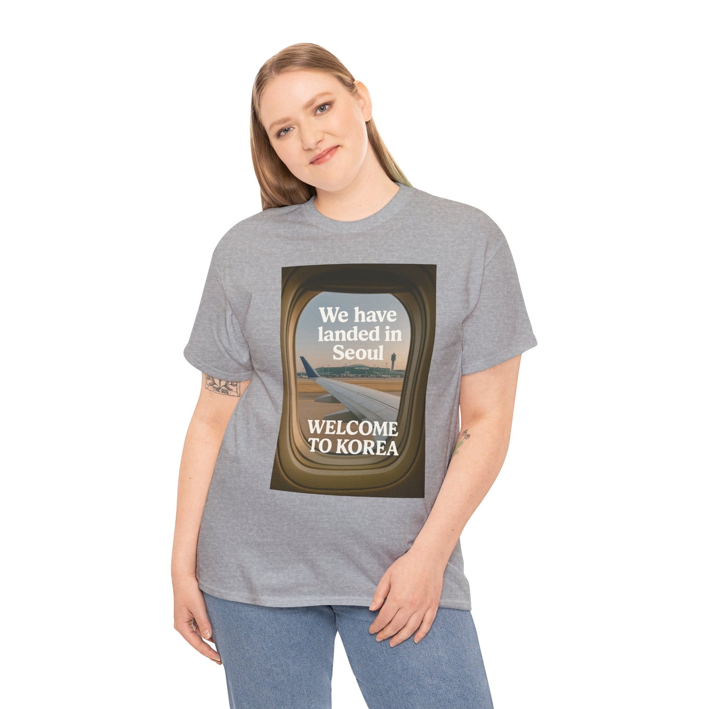 Landed in Seoul, Seoul Travel Tee - Welcome to Korea Unisex Cotton T-Shirt, Casual Travel Shirt, Gift for Travelers, Vintage Airplane Design Shirt, [...]