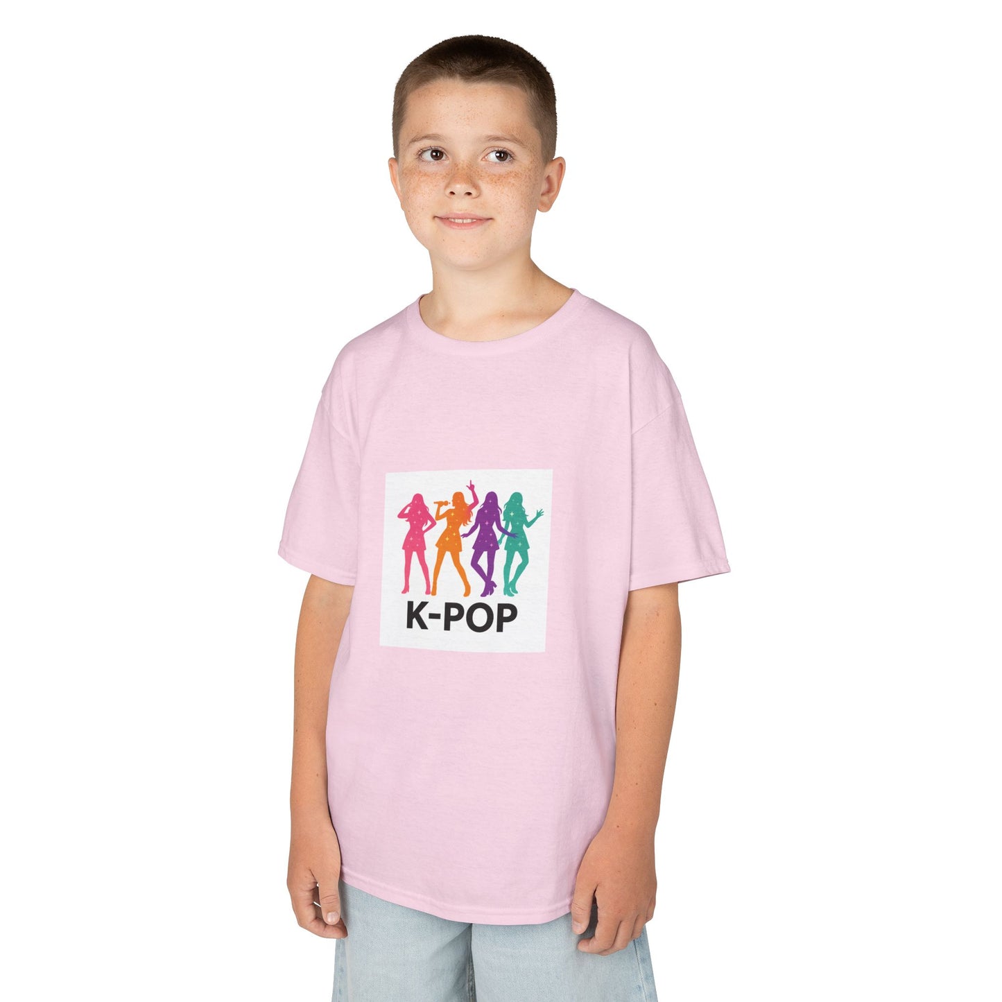 K-Pop Kids Tee, Fun Youth Shirt, Colorful Graphic Tee, Trendy Kids Apparel, Perfect Gift for Music Lovers