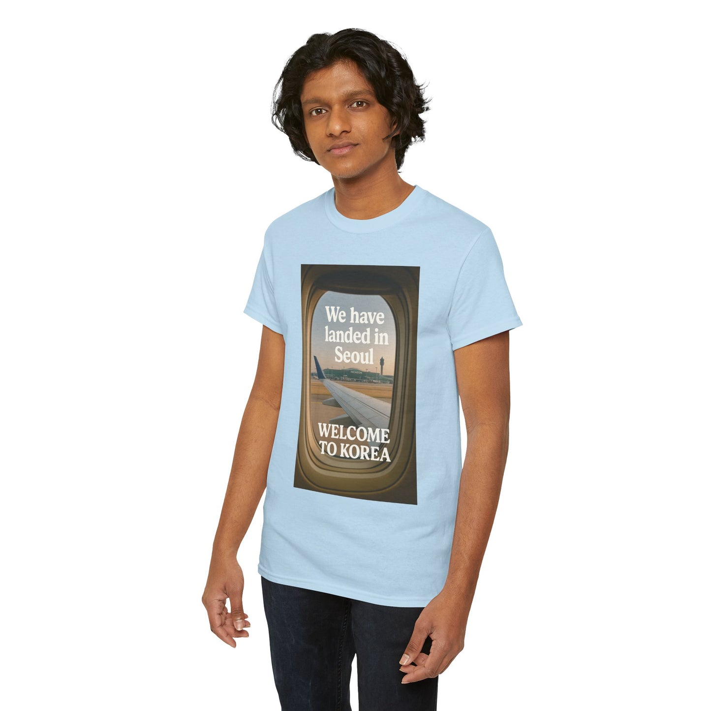 Landed in Seoul, Seoul Travel Tee - Welcome to Korea Unisex Cotton T-Shirt, Casual Travel Shirt, Gift for Travelers, Vintage Airplane Design Shirt, [...]