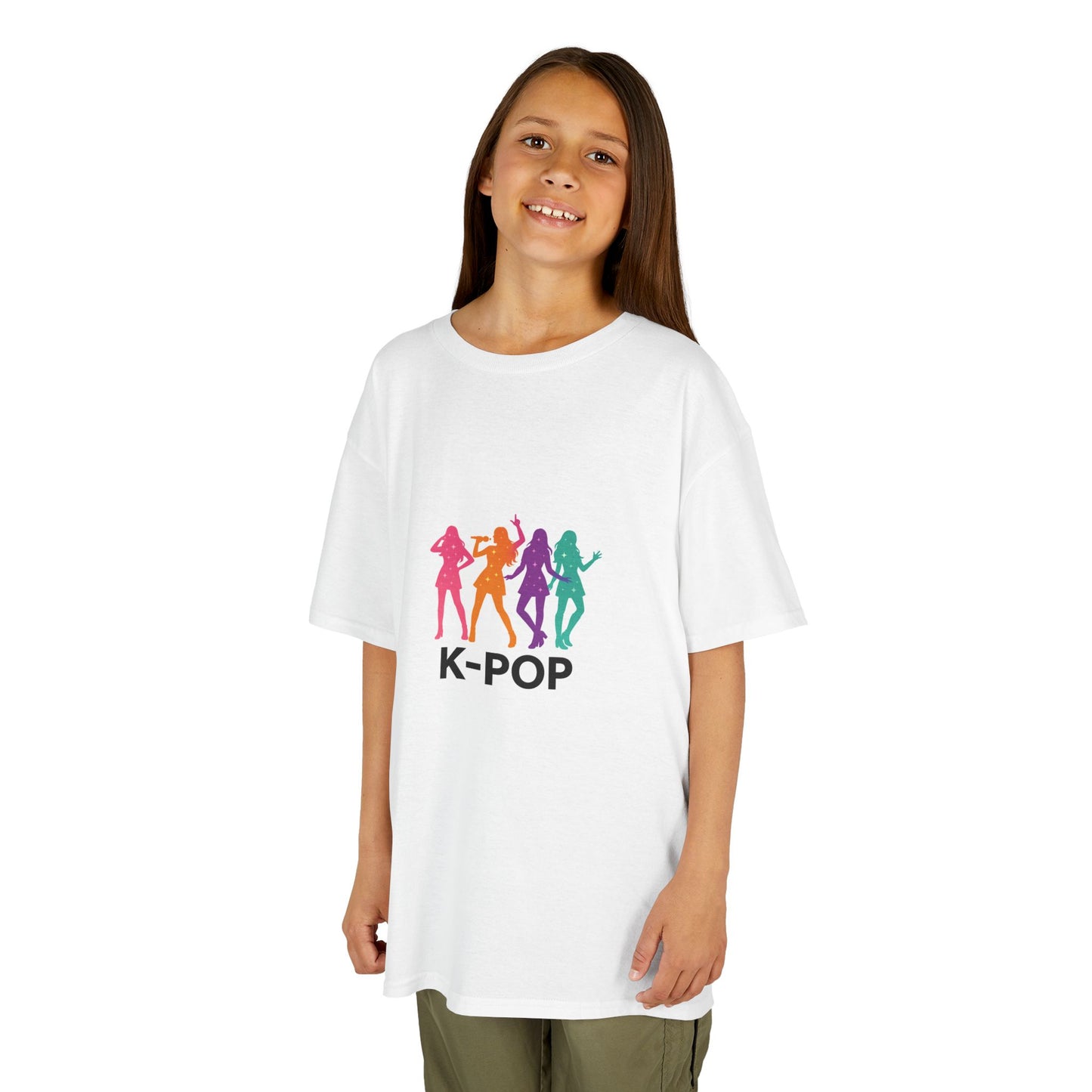 K-Pop Kids Tee, Fun Youth Shirt, Colorful Graphic Tee, Trendy Kids Apparel, Perfect Gift for Music Lovers