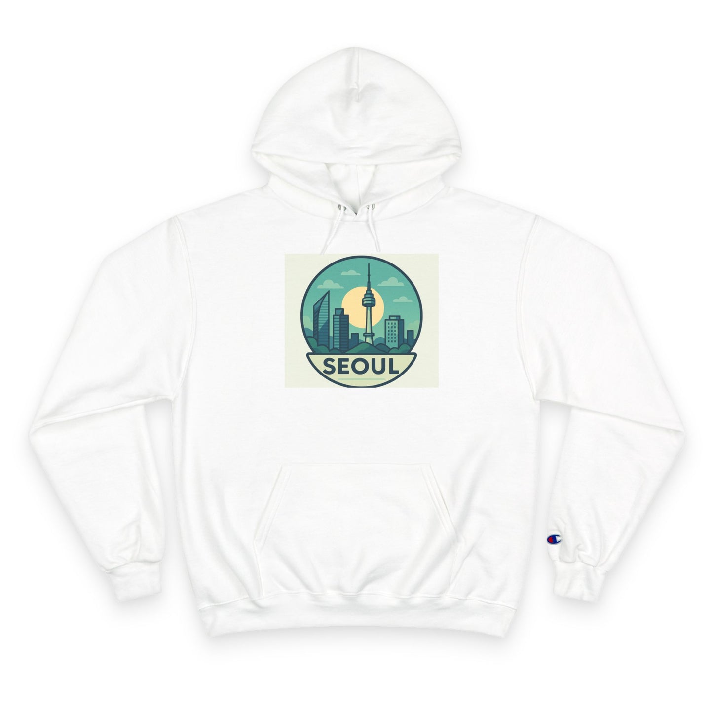 (US) Seoul Skyline Champion Hoodie - Urban Travel