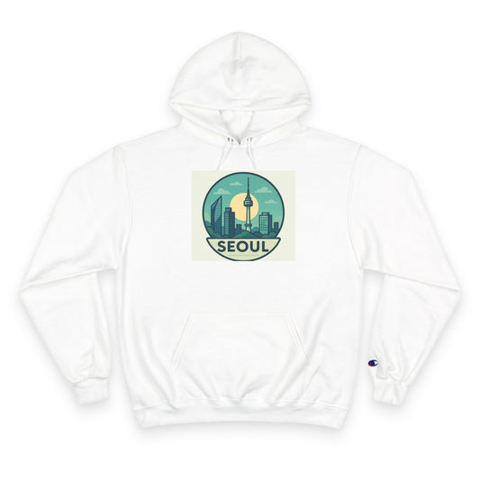 Seoul Skyline Champion Hoodie - Urban Travel