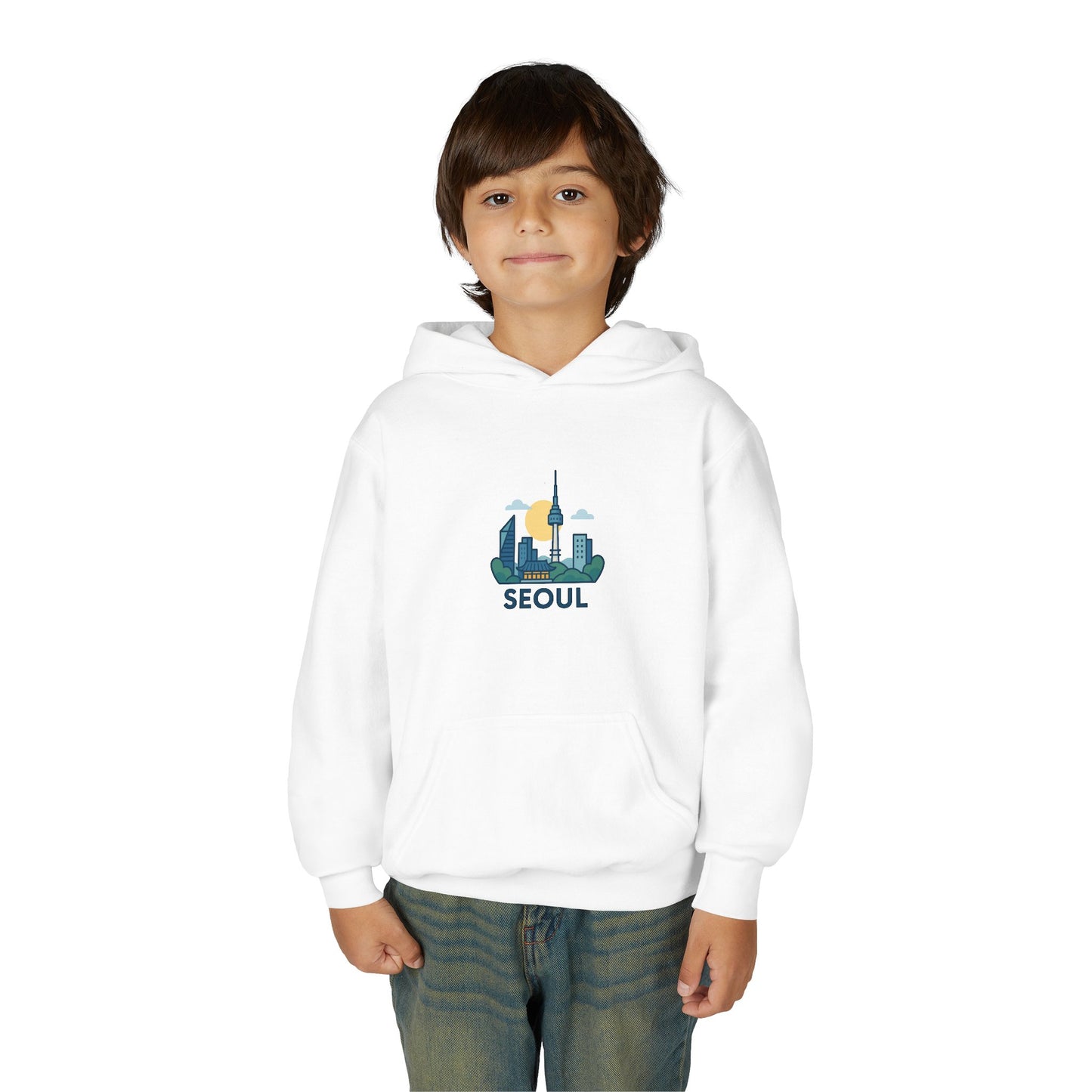 Seoul, World Cityscape Youth Hoodie - Travel Lovers Gift, Cozy Sweatshirt for Teens, Urban Fashion, Vacation Vibes, Gifts for Adventurers