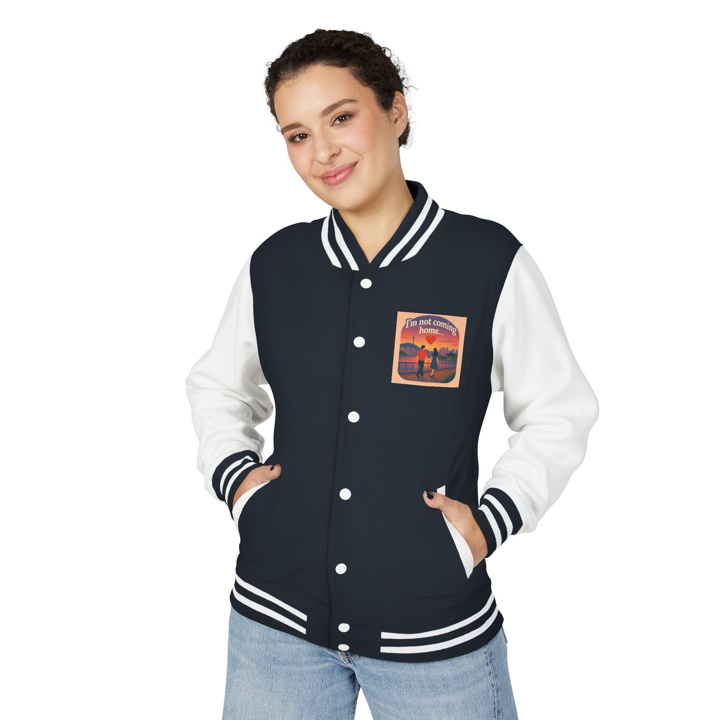 Mom I'm Going to Korea Letterman Jacket - Travel
