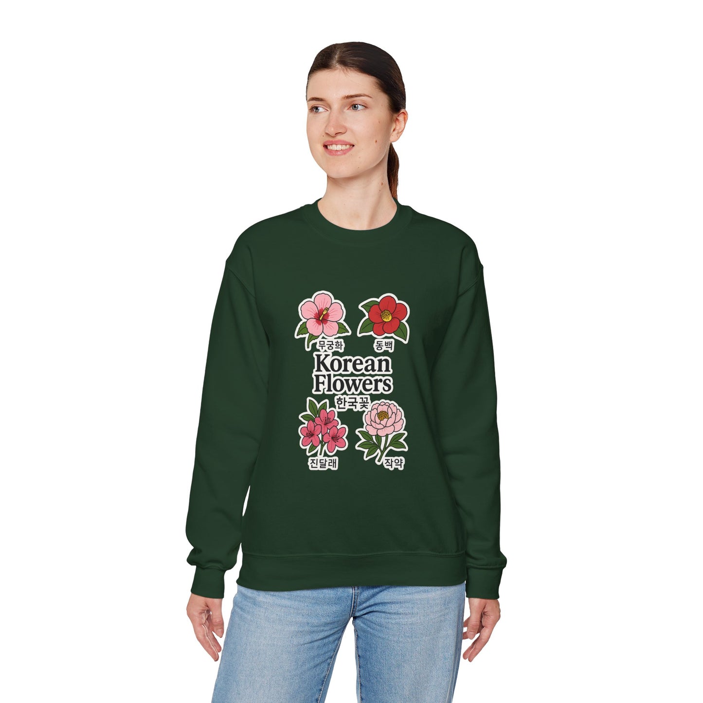Korean Flowers Unisex Crewneck - Spring Wear