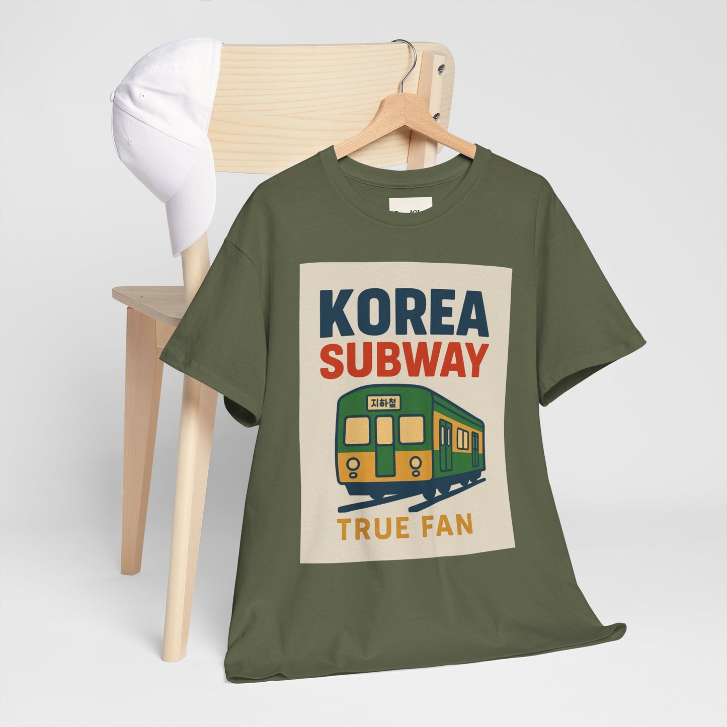 Korea Subway Fan Unisex Heavy Cotton Tee, Graphic Tee, Travel Shirt, Souvenir Shirt, Cool Casual Wear