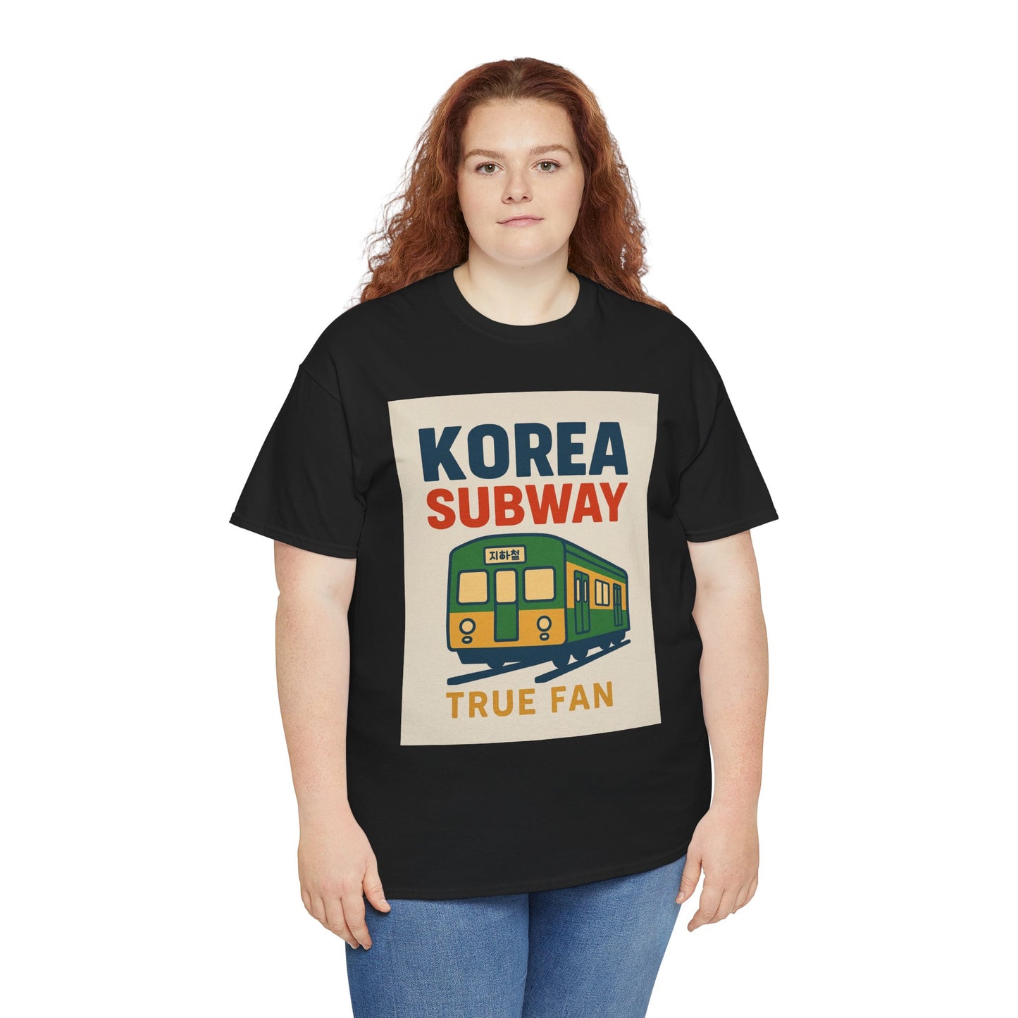 Korea Subway Fan Unisex Heavy Cotton Tee, Graphic Tee, Travel Shirt, Souvenir Shirt, Cool Casual Wear