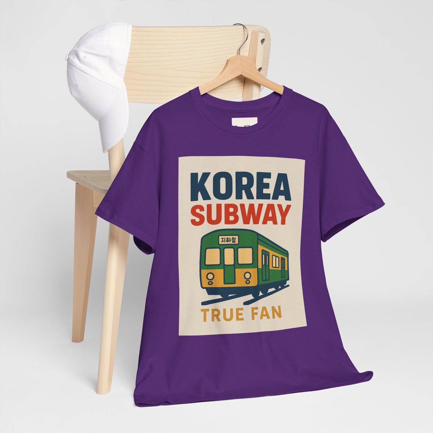 Korea Subway Fan Unisex Heavy Cotton Tee, Graphic Tee, Travel Shirt, Souvenir Shirt, Cool Casual Wear