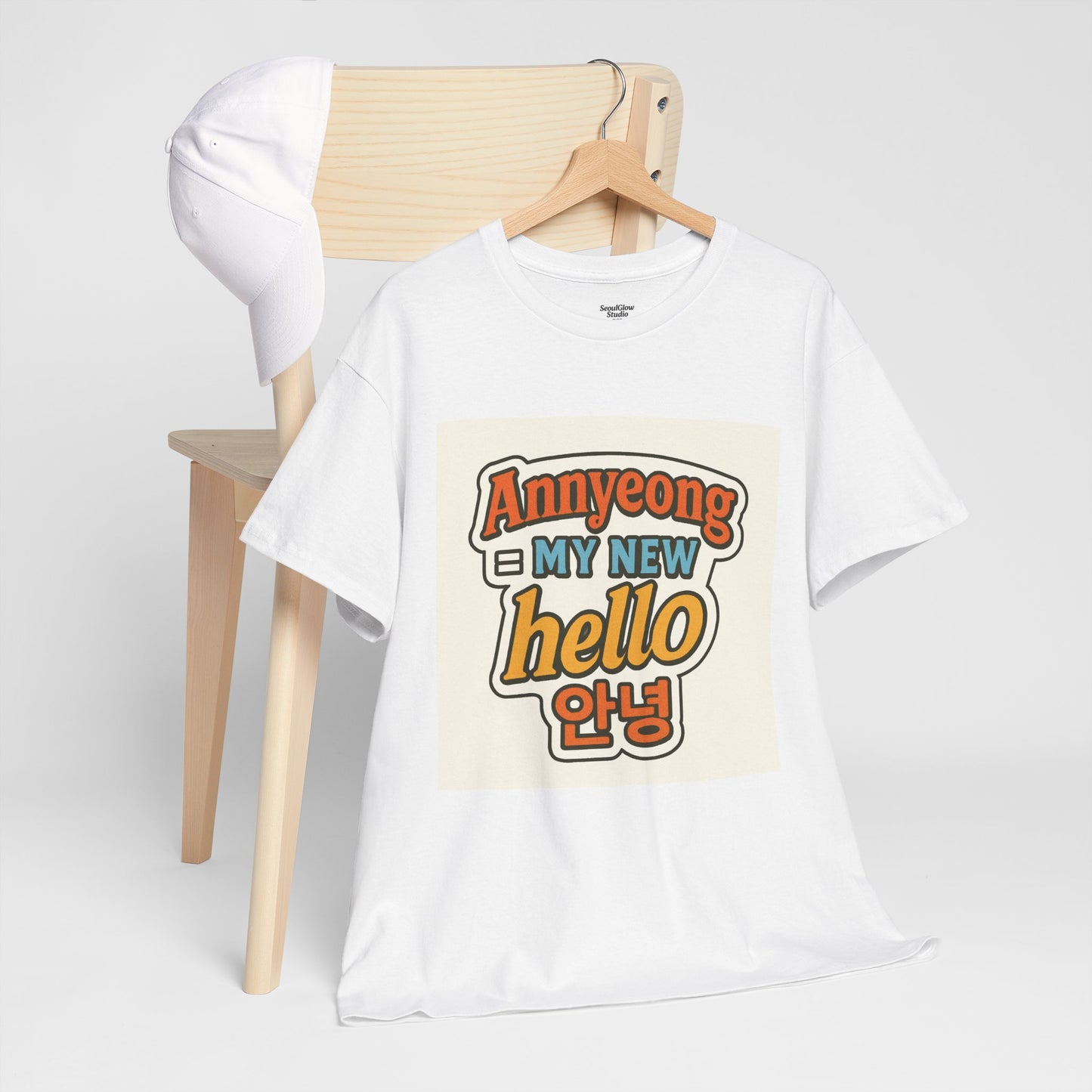 Annyeong!  Trendy Graphic Tee for Everyday Wear, Cute Unisex Tee, Perfect Gift for Friends, Stylish Casual Top, Korean-Inspired T-Shirt
