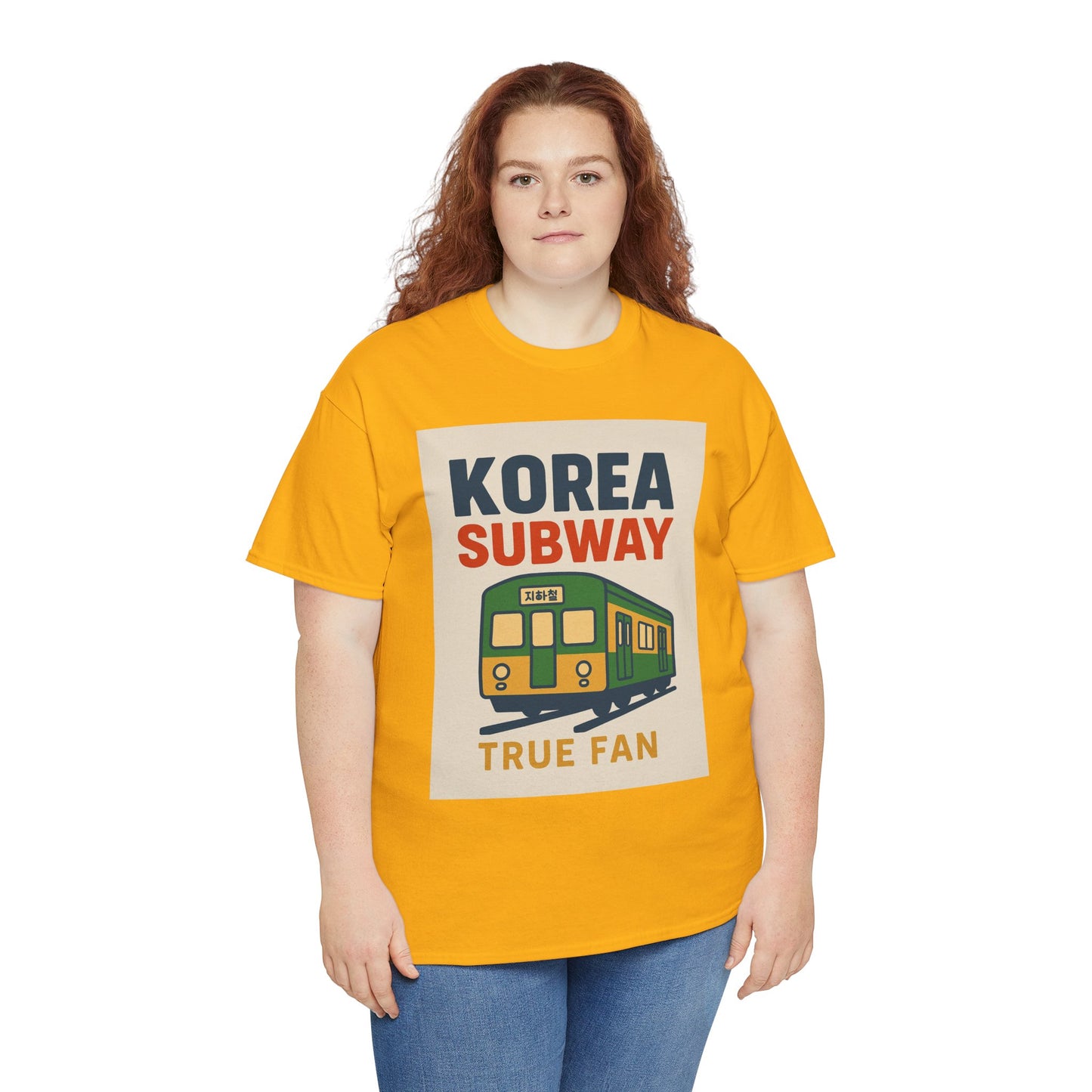 Korea Subway Fan Unisex Heavy Cotton Tee, Graphic Tee, Travel Shirt, Souvenir Shirt, Cool Casual Wear