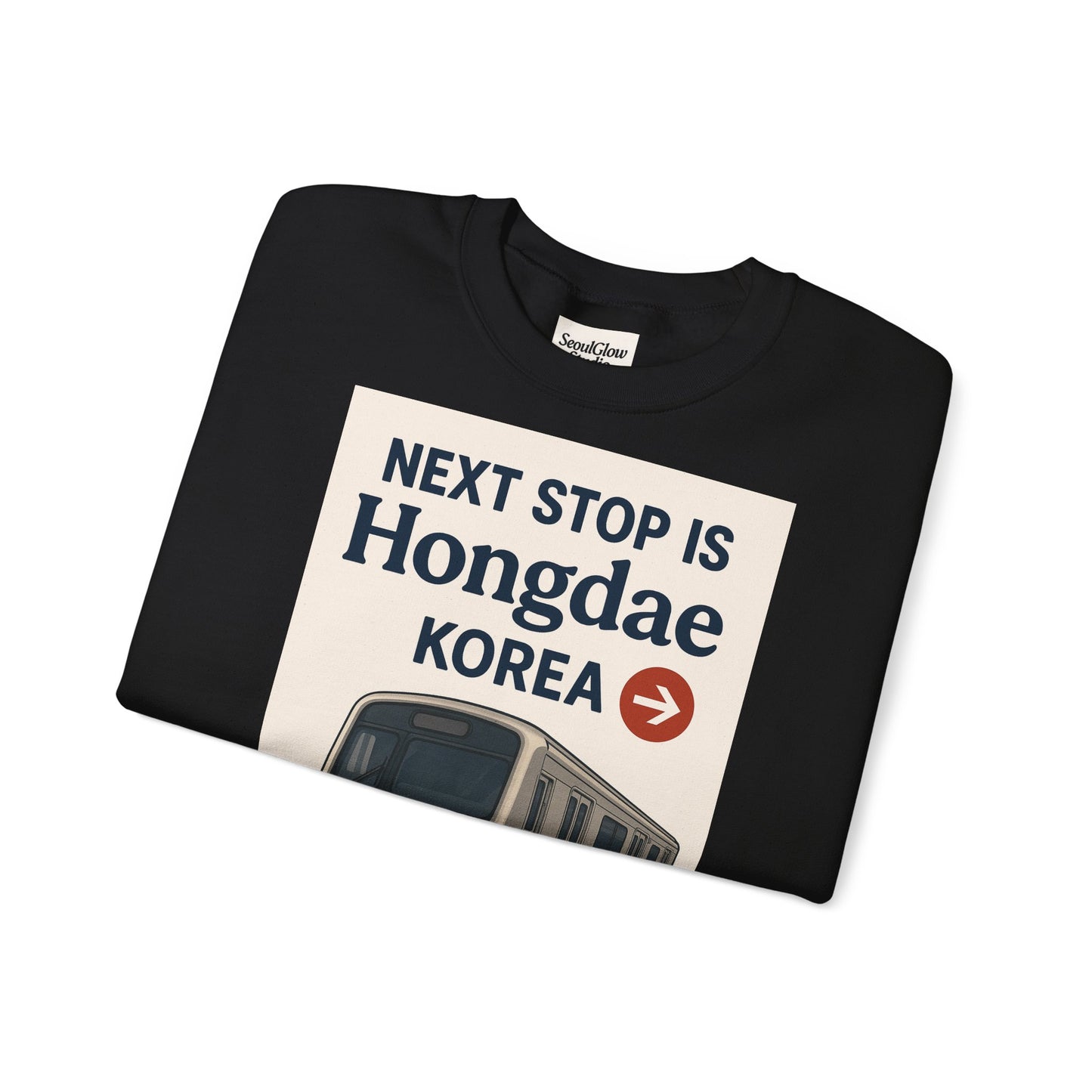Hongdae Metro Sweatshirt, Seoul, Korea travel Unisex Crewneck, Perfect for Travelers, Urban Outfit, Gift for Transit Enthusiasts