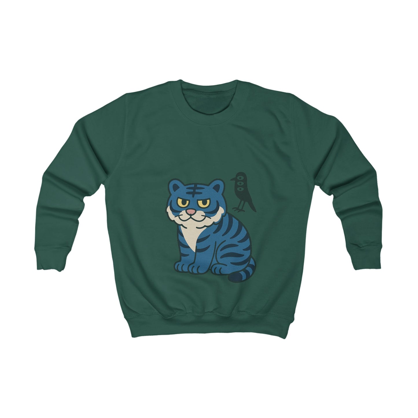 EU: Cute Tiger Kids Sweatshirt - Animal Lover Gift
