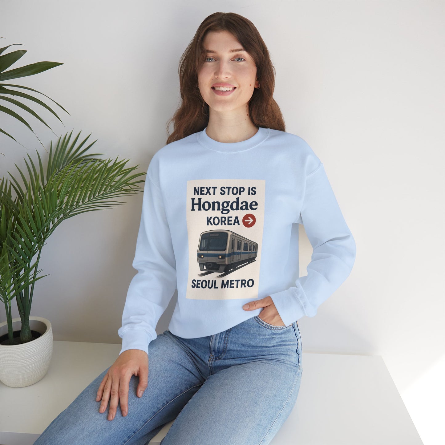 Travel Seoul Crewneck - Next Stop Hongdae