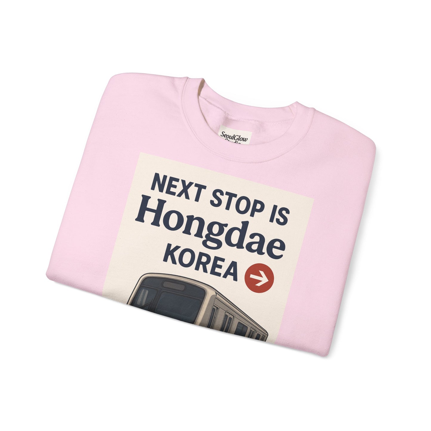 Hongdae Metro Sweatshirt, Seoul, Korea travel Unisex Crewneck, Perfect for Travelers, Urban Outfit, Gift for Transit Enthusiasts