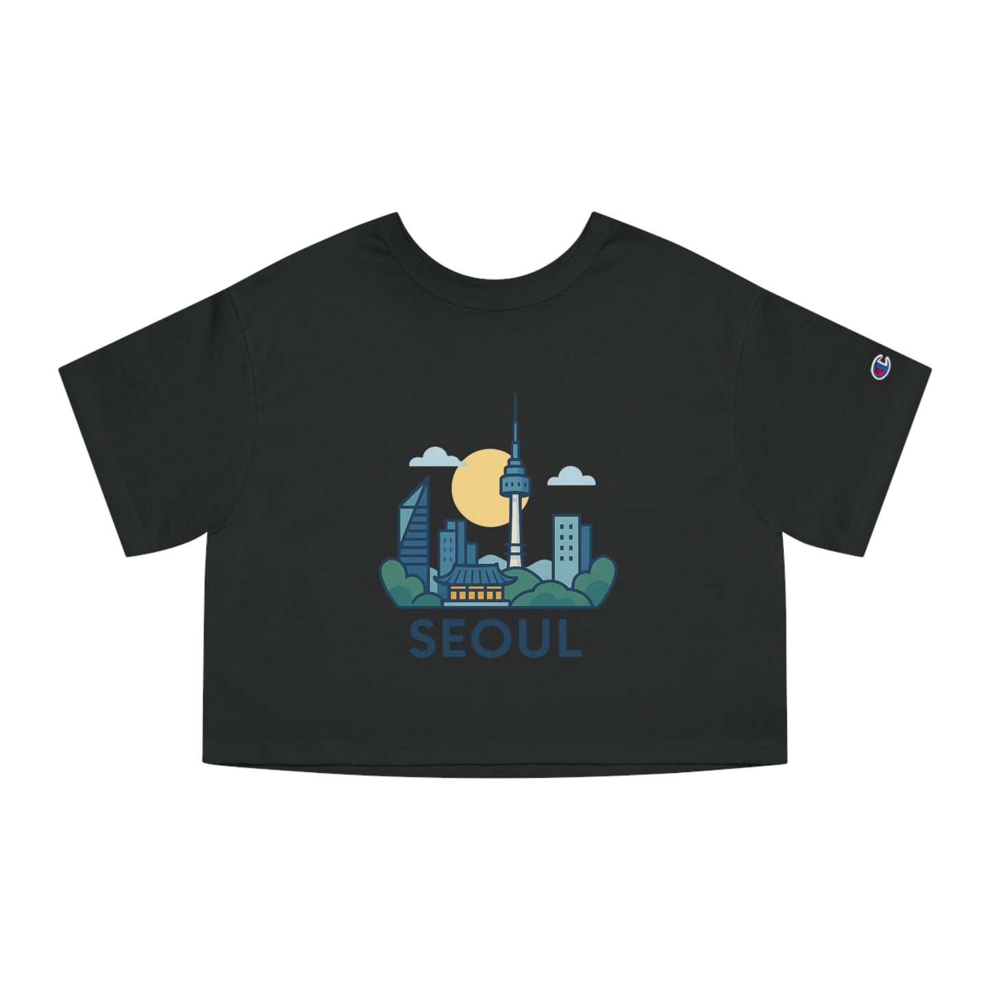 Seoul Skyline Cropped T-Shirt - Women's Urban
