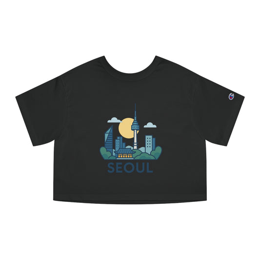 Seoul Skyline Cropped T-Shirt - Women's Urban