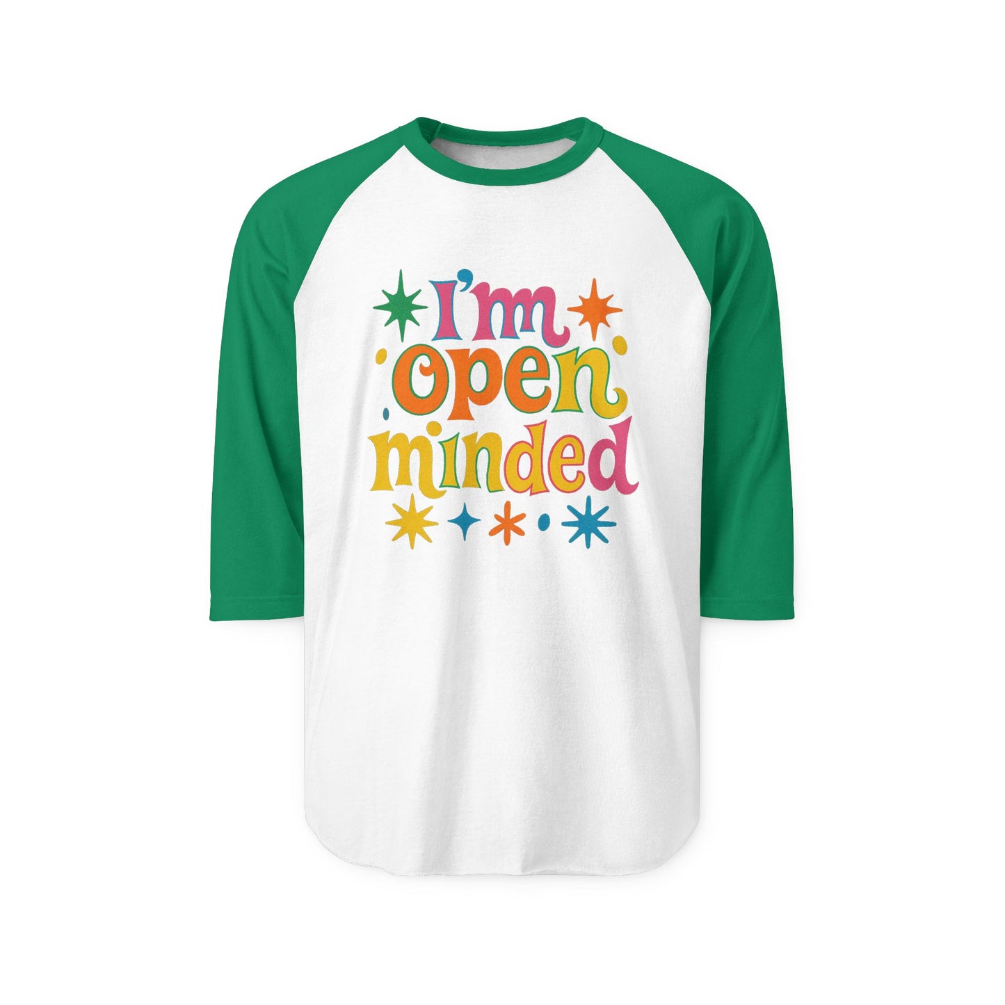 Open-Minded Unisex Raglan Shirt - Fun Graphic