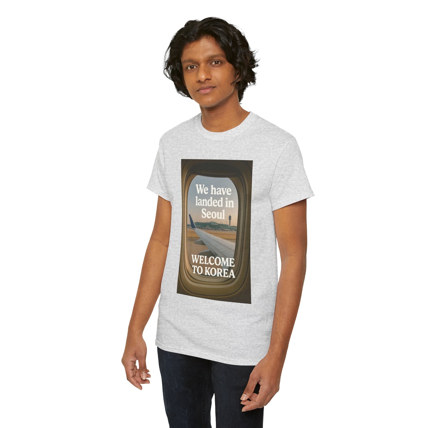 Landed in Seoul, Seoul Travel Tee - Welcome to Korea Unisex Cotton T-Shirt, Casual Travel Shirt, Gift for Travelers, Vintage Airplane Design Shirt, [...]