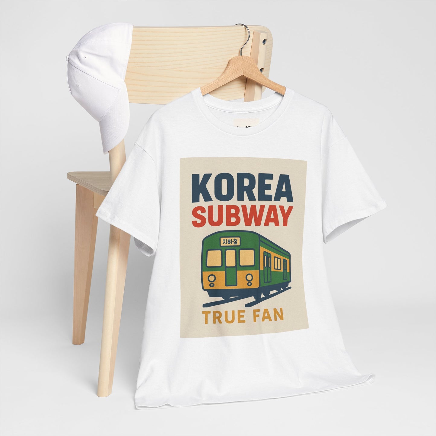Korea Subway Fan Unisex Heavy Cotton Tee, Graphic Tee, Travel Shirt, Souvenir Shirt, Cool Casual Wear