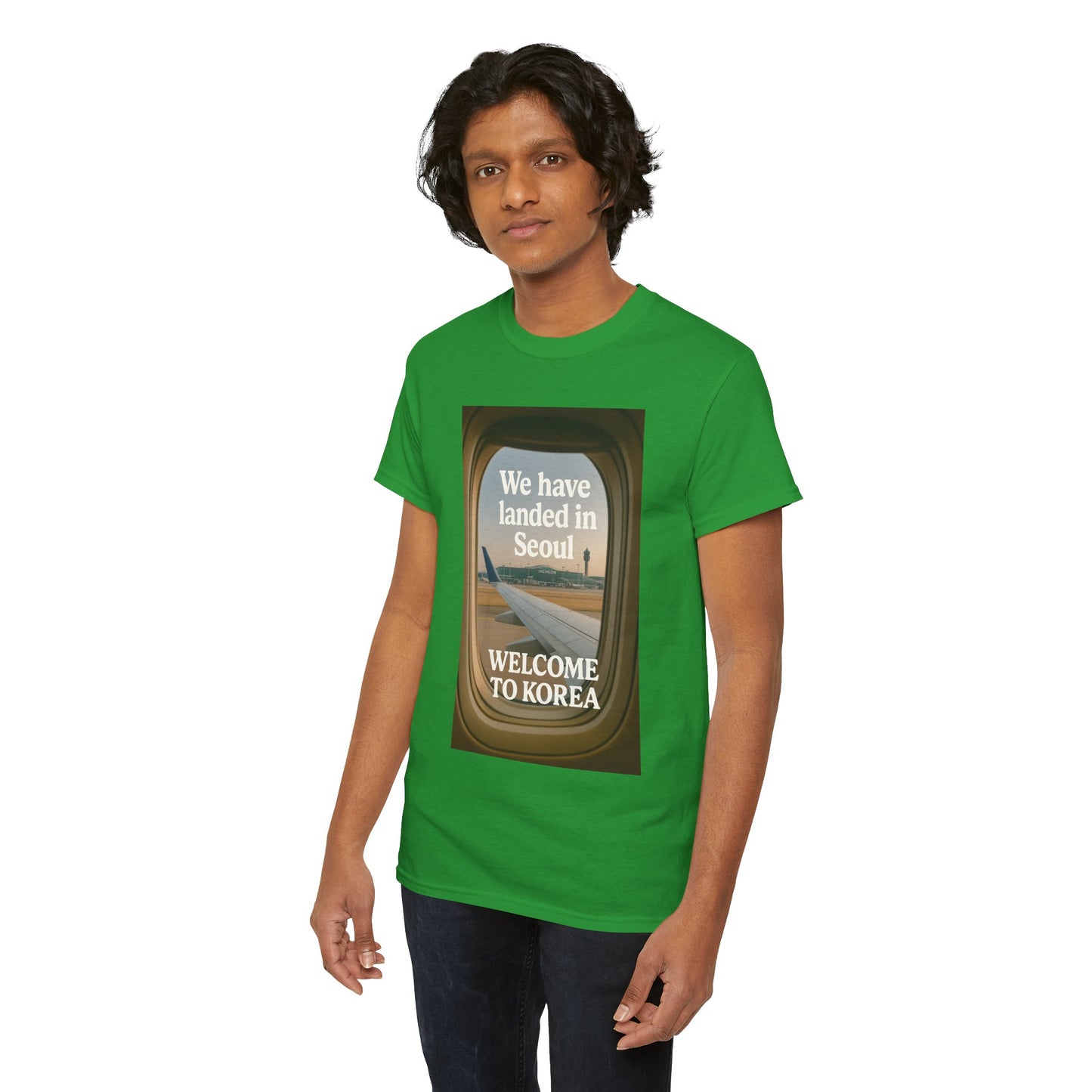 Landed in Seoul, Seoul Travel Tee - Welcome to Korea Unisex Cotton T-Shirt, Casual Travel Shirt, Gift for Travelers, Vintage Airplane Design Shirt, [...]