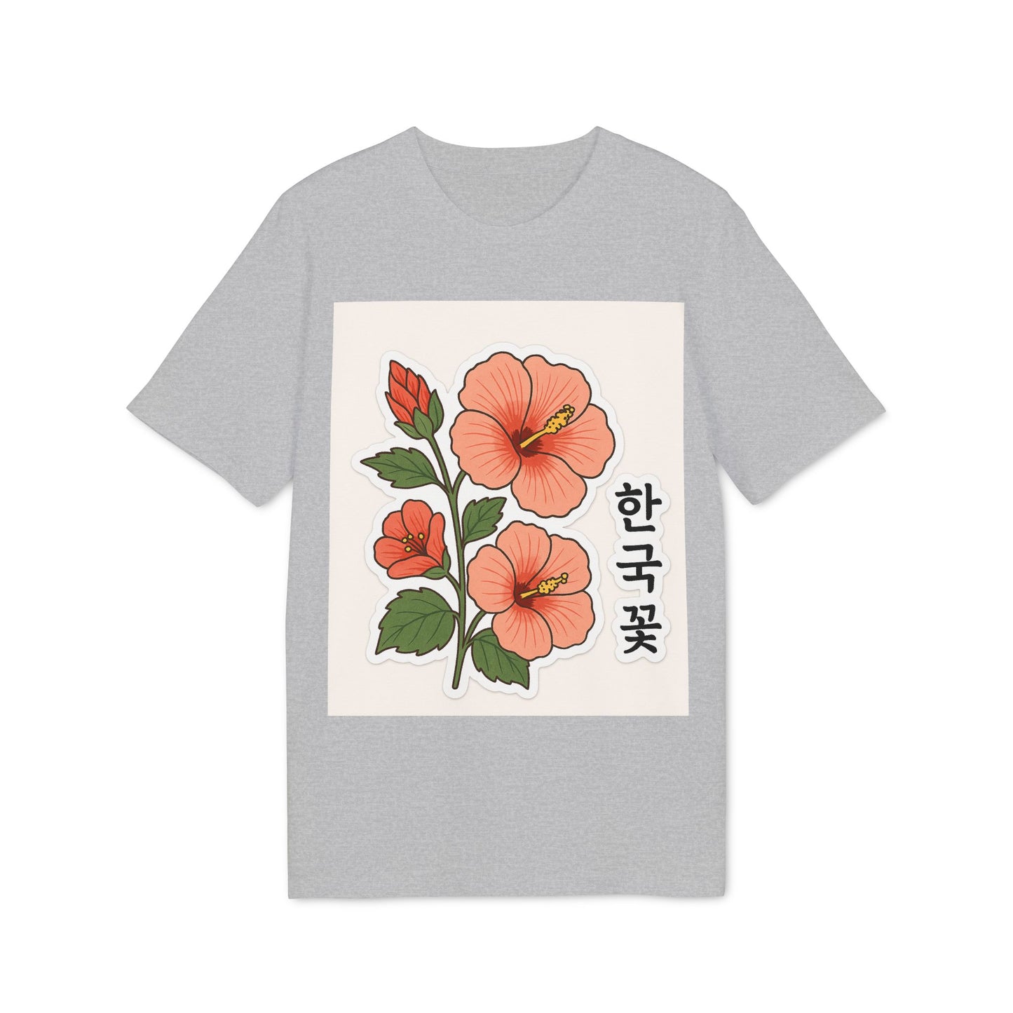 Floral Korean Graphic T-Shirt | Unisex Casual Wear | Perfect for Summer, Gifts, Streetwear, Everyday Style