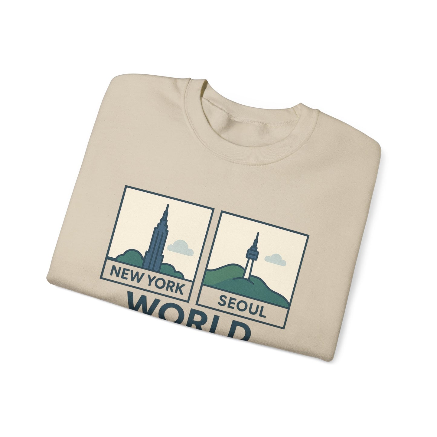 World City Crewneck Sweatshirt, Cozy Travel Sweatshirt, Unisex Souvenir Sweatshirt, New York Seoul Paris Roma Gift, Adventure Sweatshirt