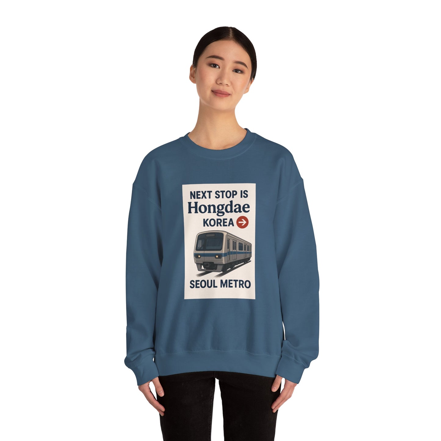 Travel Seoul Crewneck - Next Stop Hongdae