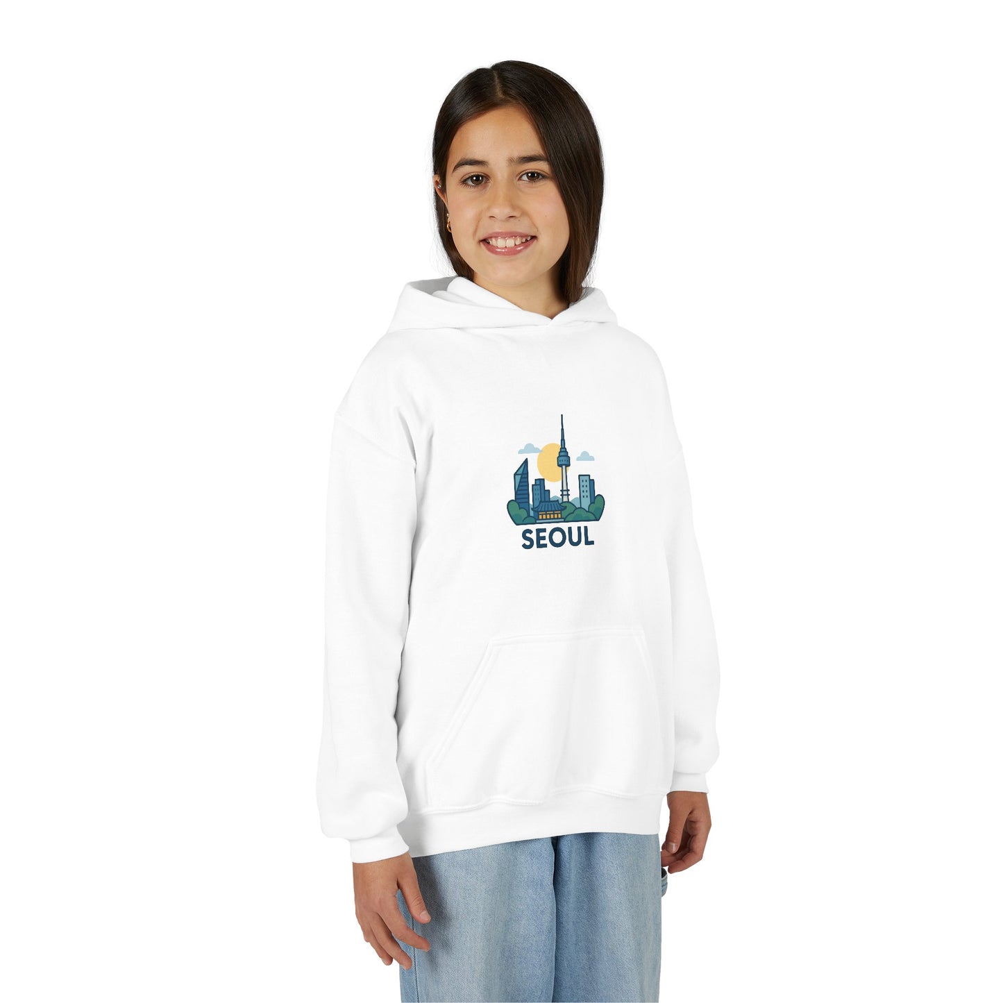 Seoul, World Cityscape Youth Hoodie - Travel Lovers Gift, Cozy Sweatshirt for Teens, Urban Fashion, Vacation Vibes, Gifts for Adventurers