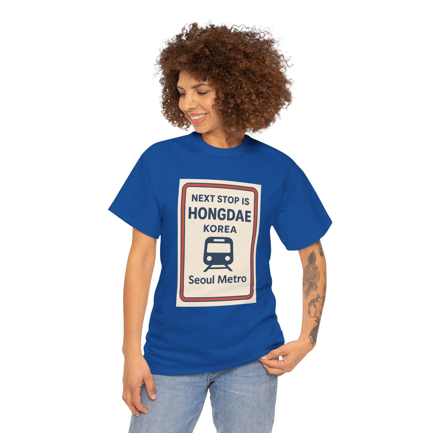 Seoul Metro Tee - Next Stop Hongdae, Travel Shirt, Souvenir Apparel, Korean Culture Gift, Unisex T-Shirt