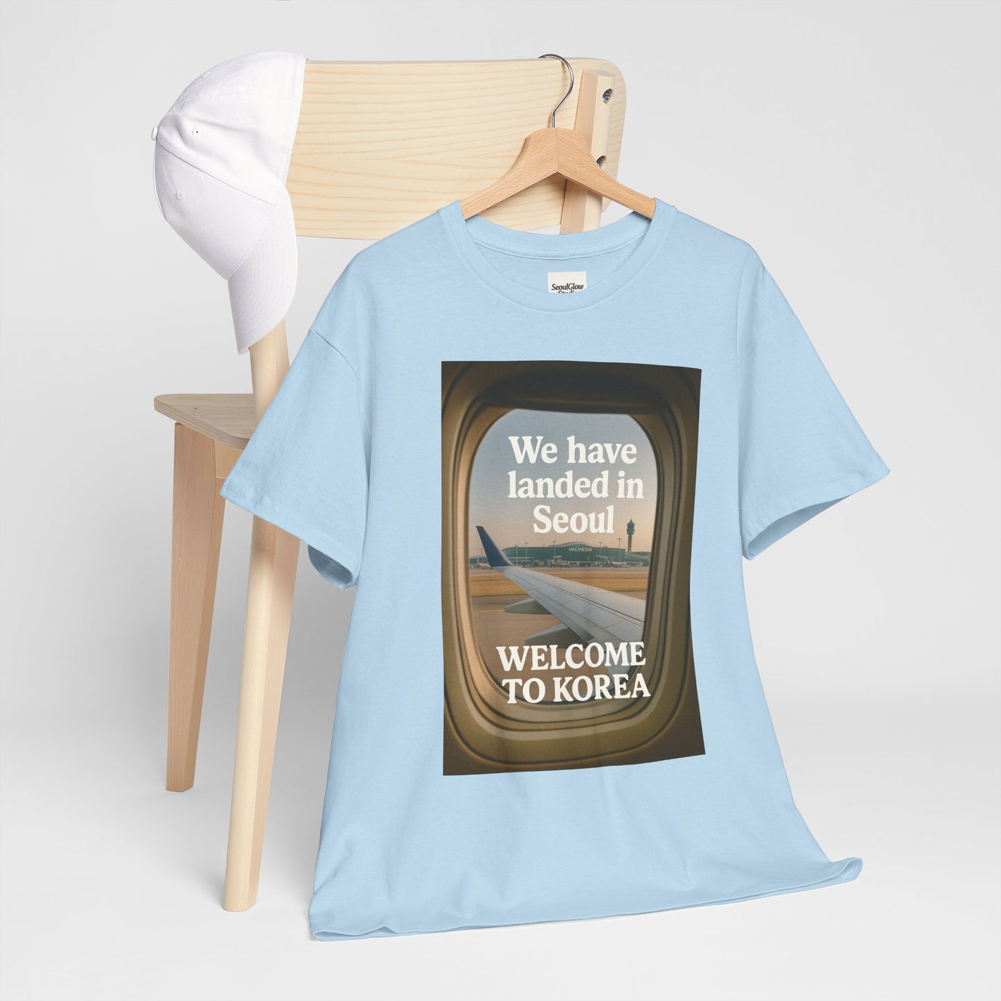 Landed in Seoul, Seoul Travel Tee - Welcome to Korea Unisex Cotton T-Shirt, Casual Travel Shirt, Gift for Travelers, Vintage Airplane Design Shirt, [...]