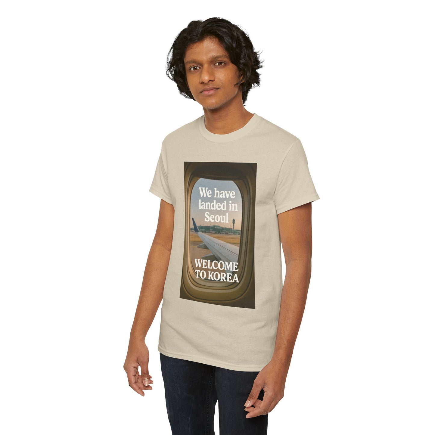 Landed in Seoul, Seoul Travel Tee - Welcome to Korea Unisex Cotton T-Shirt, Casual Travel Shirt, Gift for Travelers, Vintage Airplane Design Shirt, [...]
