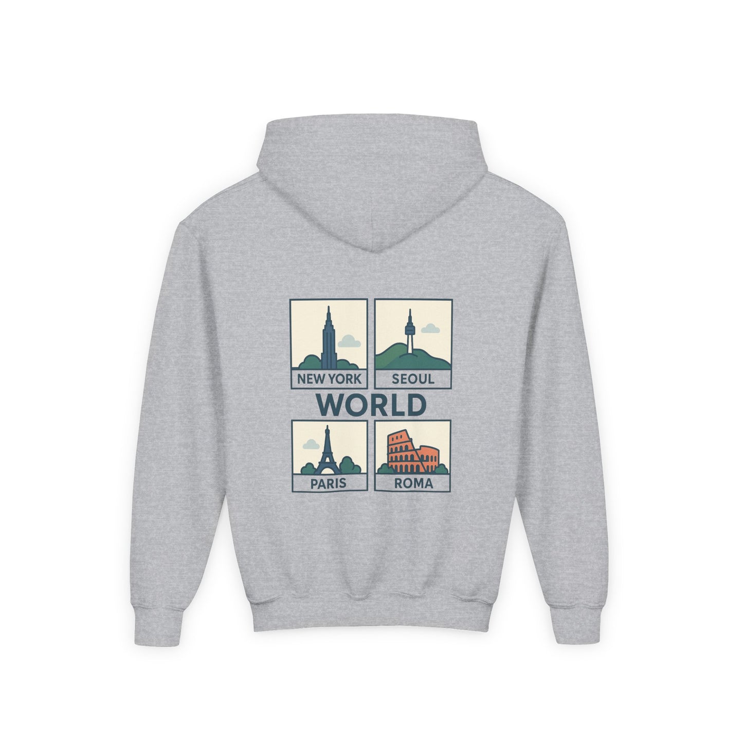Seoul, World Cityscape Youth Hoodie - Travel Lovers Gift, Cozy Sweatshirt for Teens, Urban Fashion, Vacation Vibes, Gifts for Adventurers