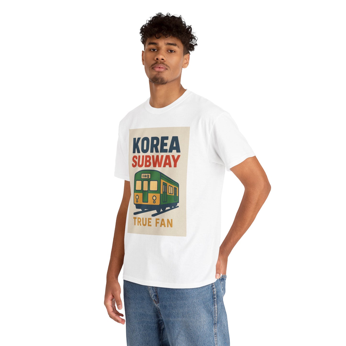 Korea Subway Fan Unisex Heavy Cotton Tee, Graphic Tee, Travel Shirt, Souvenir Shirt, Cool Casual Wear