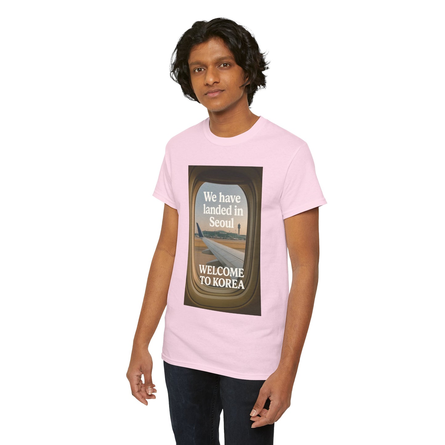 Landed in Seoul, Seoul Travel Tee - Welcome to Korea Unisex Cotton T-Shirt, Casual Travel Shirt, Gift for Travelers, Vintage Airplane Design Shirt, [...]