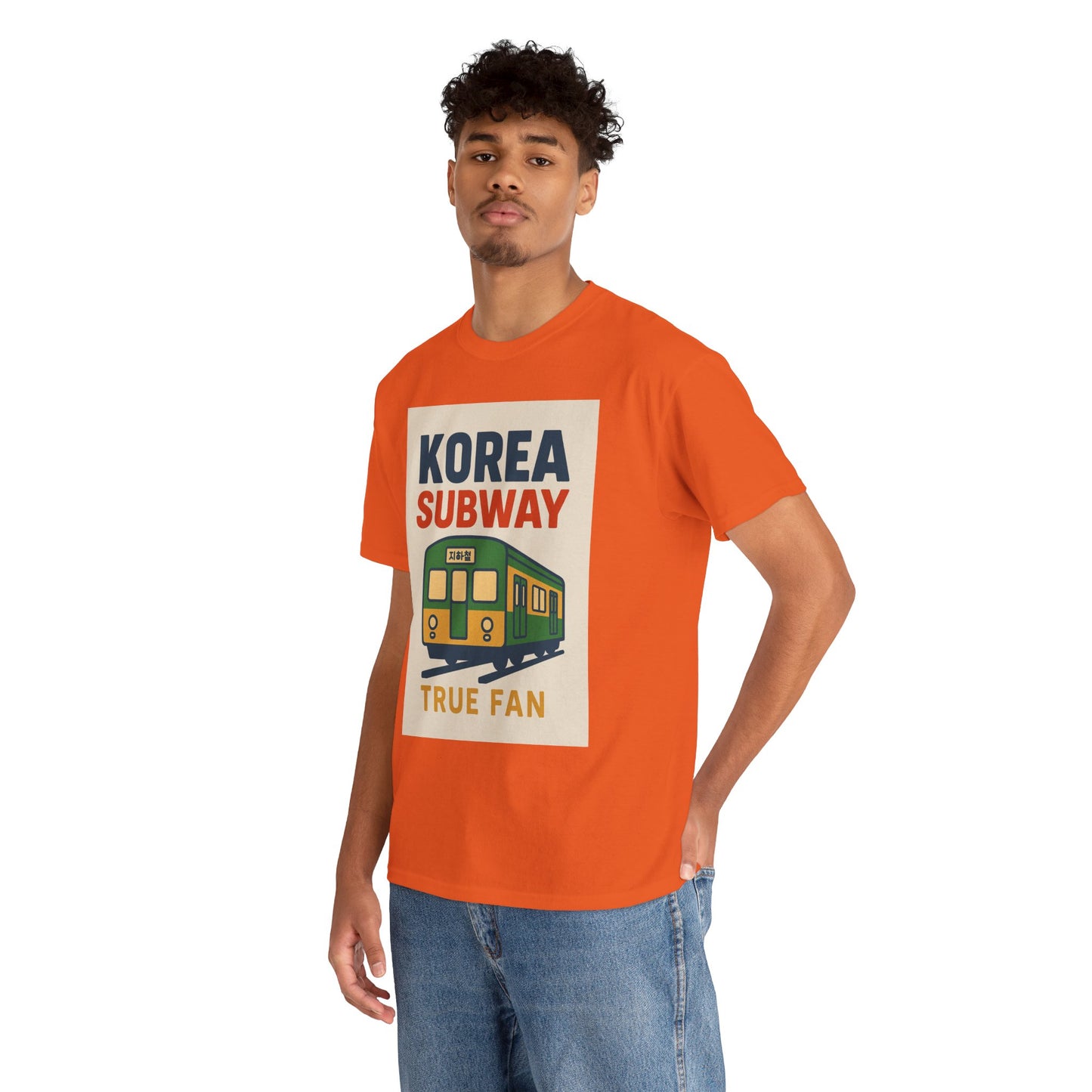 Korea Subway Fan Unisex Heavy Cotton Tee, Graphic Tee, Travel Shirt, Souvenir Shirt, Cool Casual Wear