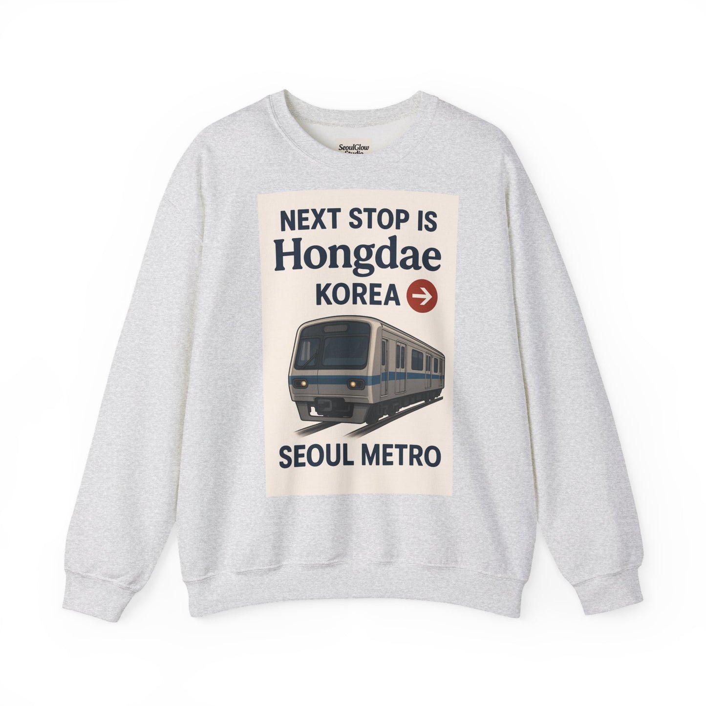 Hongdae Metro Sweatshirt, Seoul, Korea travel Unisex Crewneck, Perfect for Travelers, Urban Outfit, Gift for Transit Enthusiasts