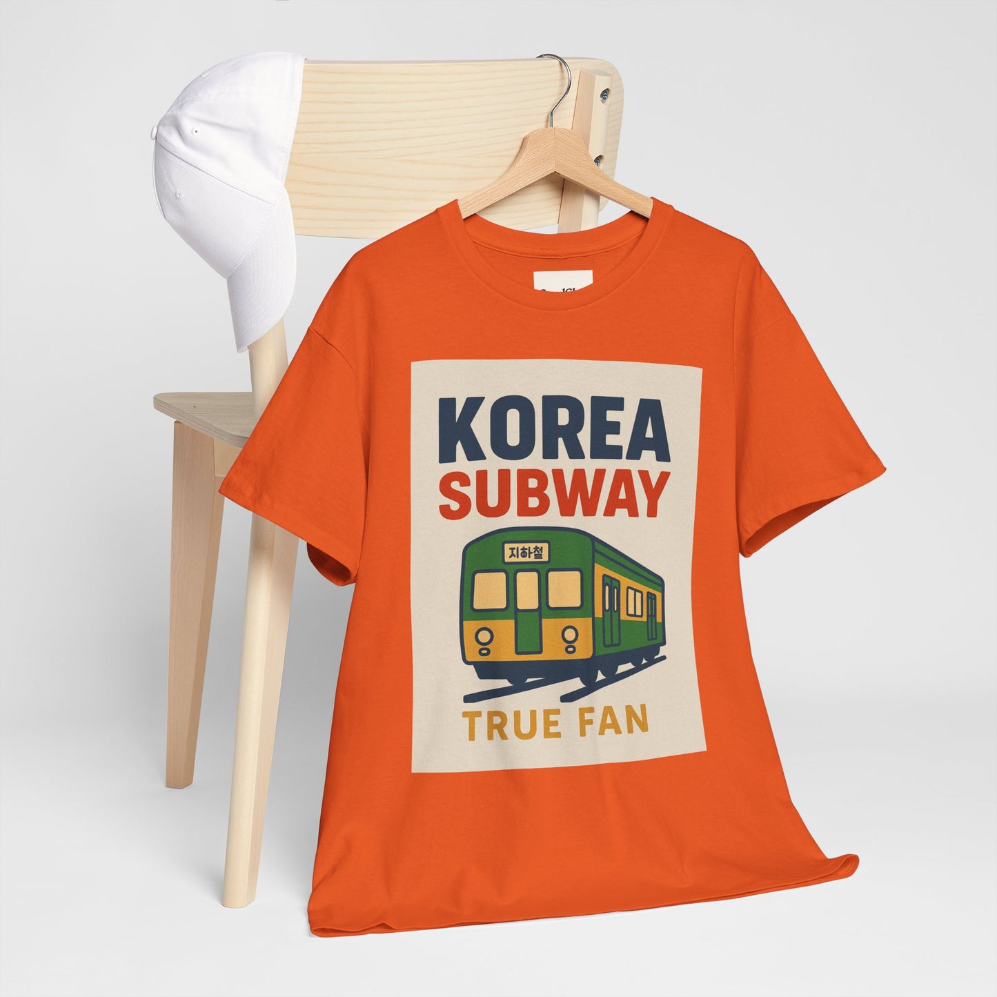 Korea Subway Fan Unisex Heavy Cotton Tee, Graphic Tee, Travel Shirt, Souvenir Shirt, Cool Casual Wear