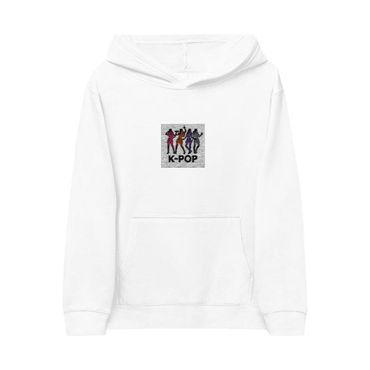 K-Pop Kids Fleece Hoodie - Embroidered Design
