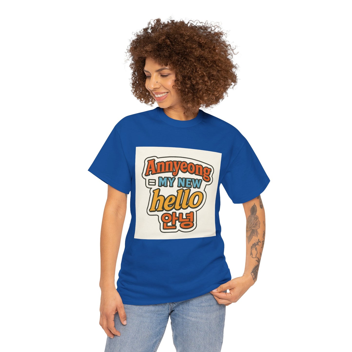 Annyeong!  Trendy Graphic Tee for Everyday Wear, Cute Unisex Tee, Perfect Gift for Friends, Stylish Casual Top, Korean-Inspired T-Shirt